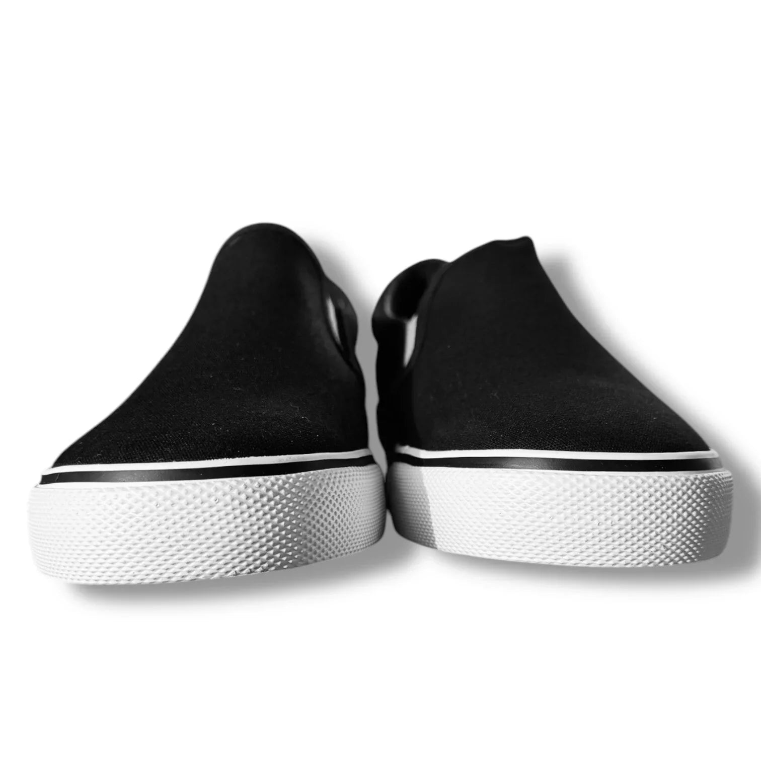 Perry Ellis Mens Black Canvas Slip On Lifestyle Luxury Sneakers Shoes Size 9 - Trendiez U ♥ 