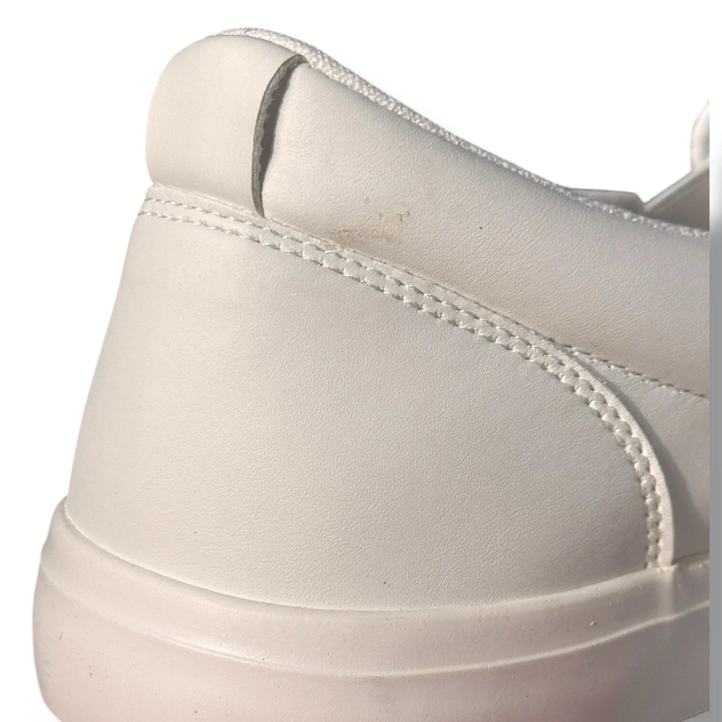 Perry Ellis Mens White Vegan Leather Slip On Luxury Sneakers Shoes Size 9 - Trendiez U ♥ 