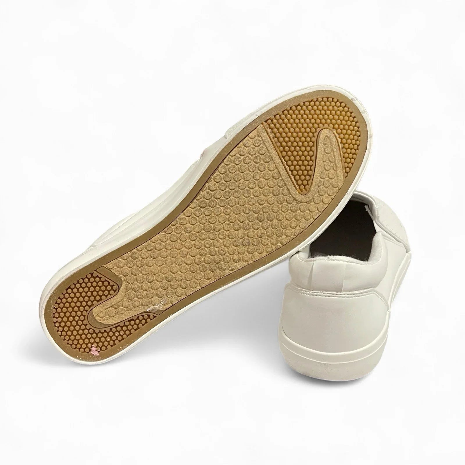 Perry Ellis Mens White Vegan Leather Slip On Luxury Sneakers Shoes Size 9 - Trendiez U ♥ 