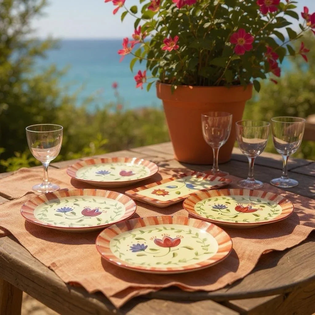 Pfaltzgraff Napoli 7 Piece Dinnerware Entertaining Place Settings Plates Trivets - Trendiez U ♥ 