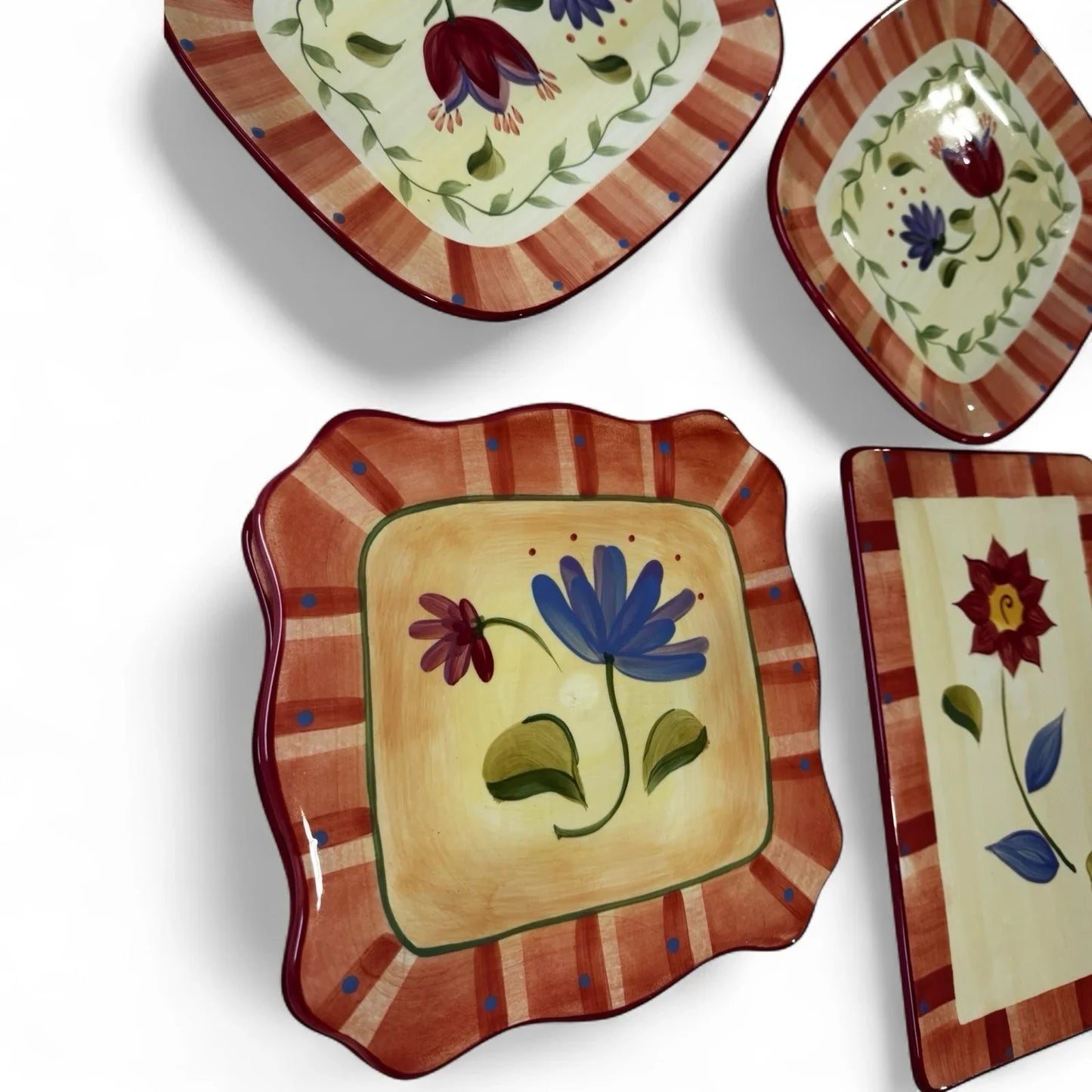 Pfaltzgraff Napoli 7 Piece Dinnerware Entertaining Place Settings Plates Trivets - Trendiez U ♥ 