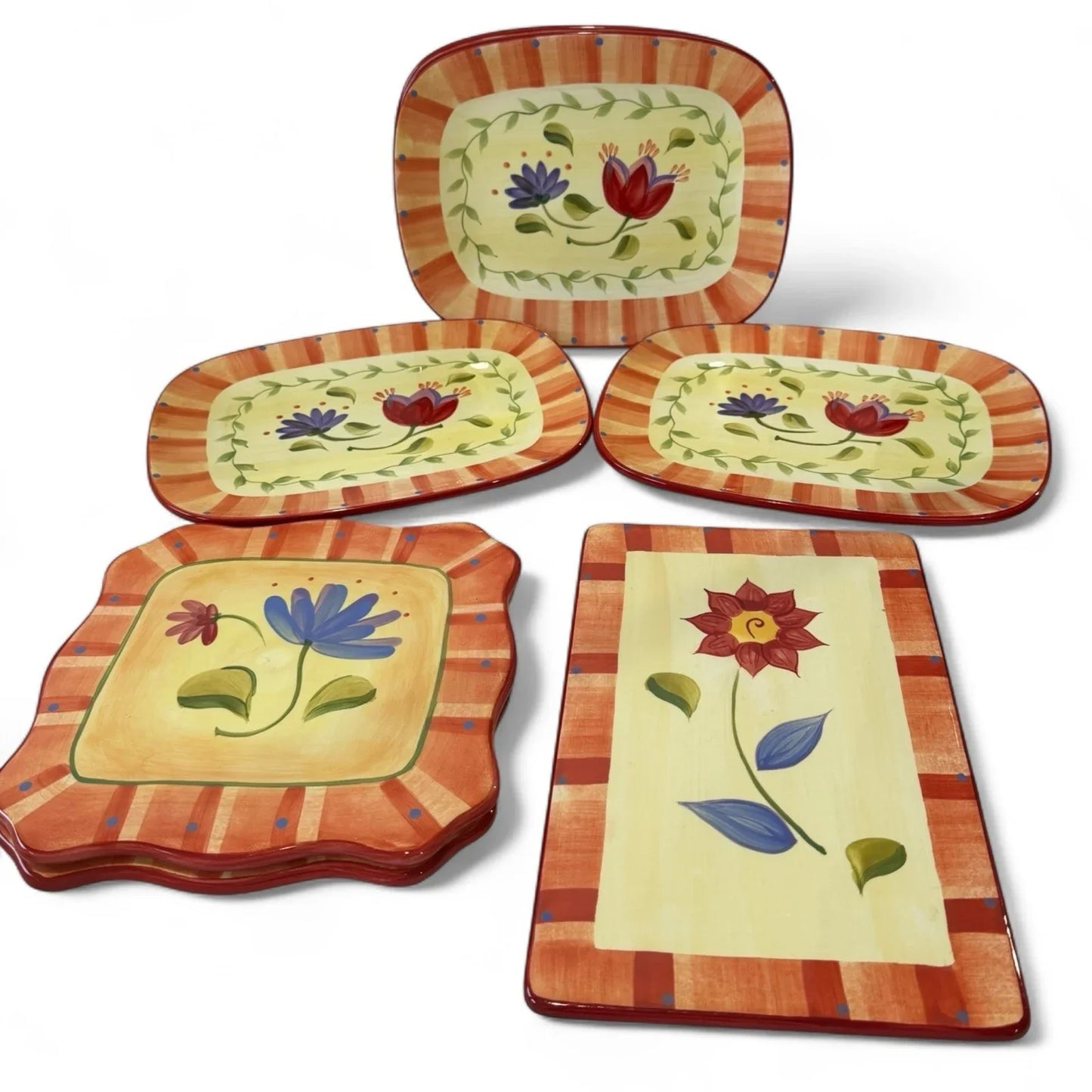 Pfaltzgraff Napoli 7 Piece Dinnerware Entertaining Place Settings Plates Trivets - Trendiez U ♥ 