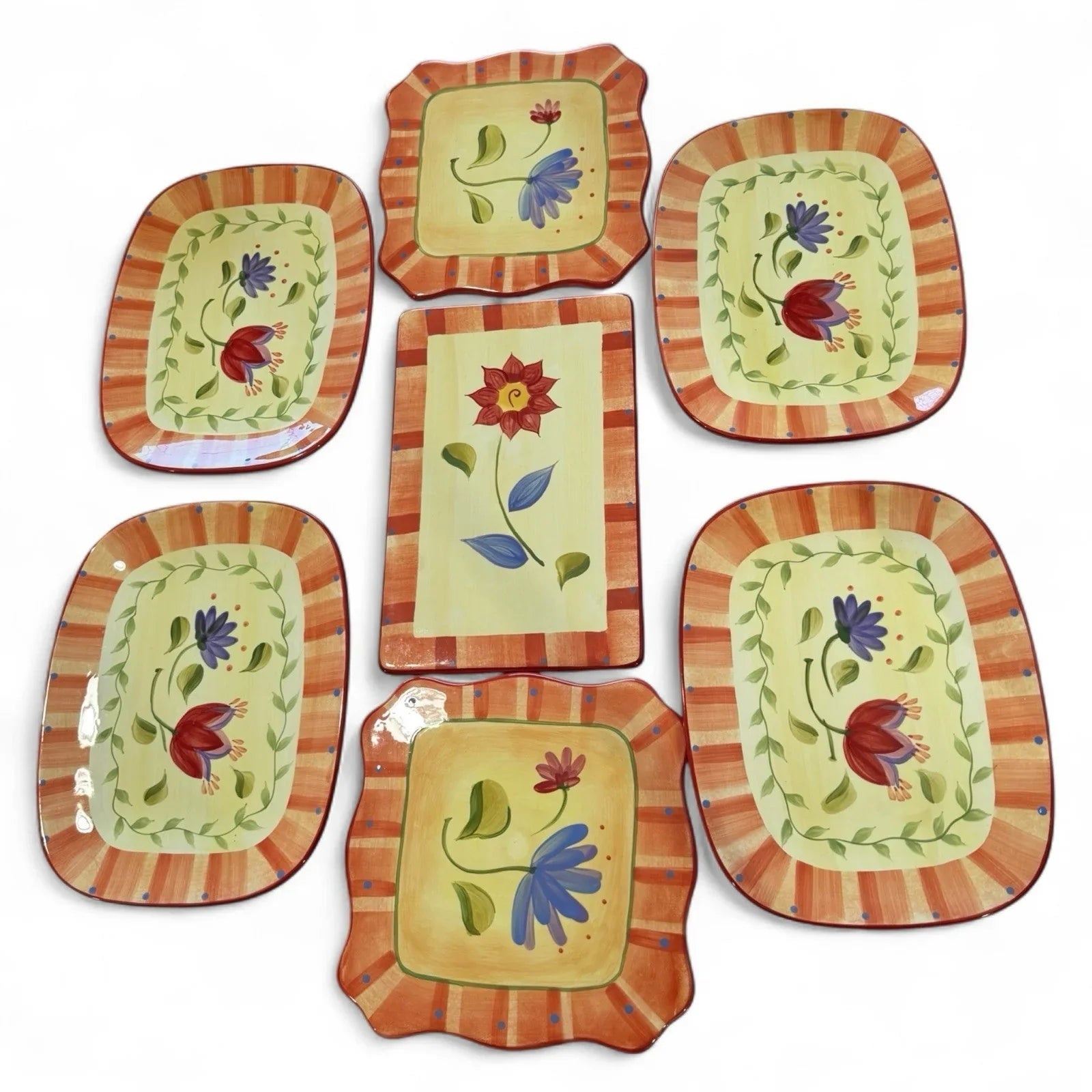 Pfaltzgraff Napoli 7 Piece Dinnerware Entertaining Place Settings Plates Trivets - Trendiez U ♥ 