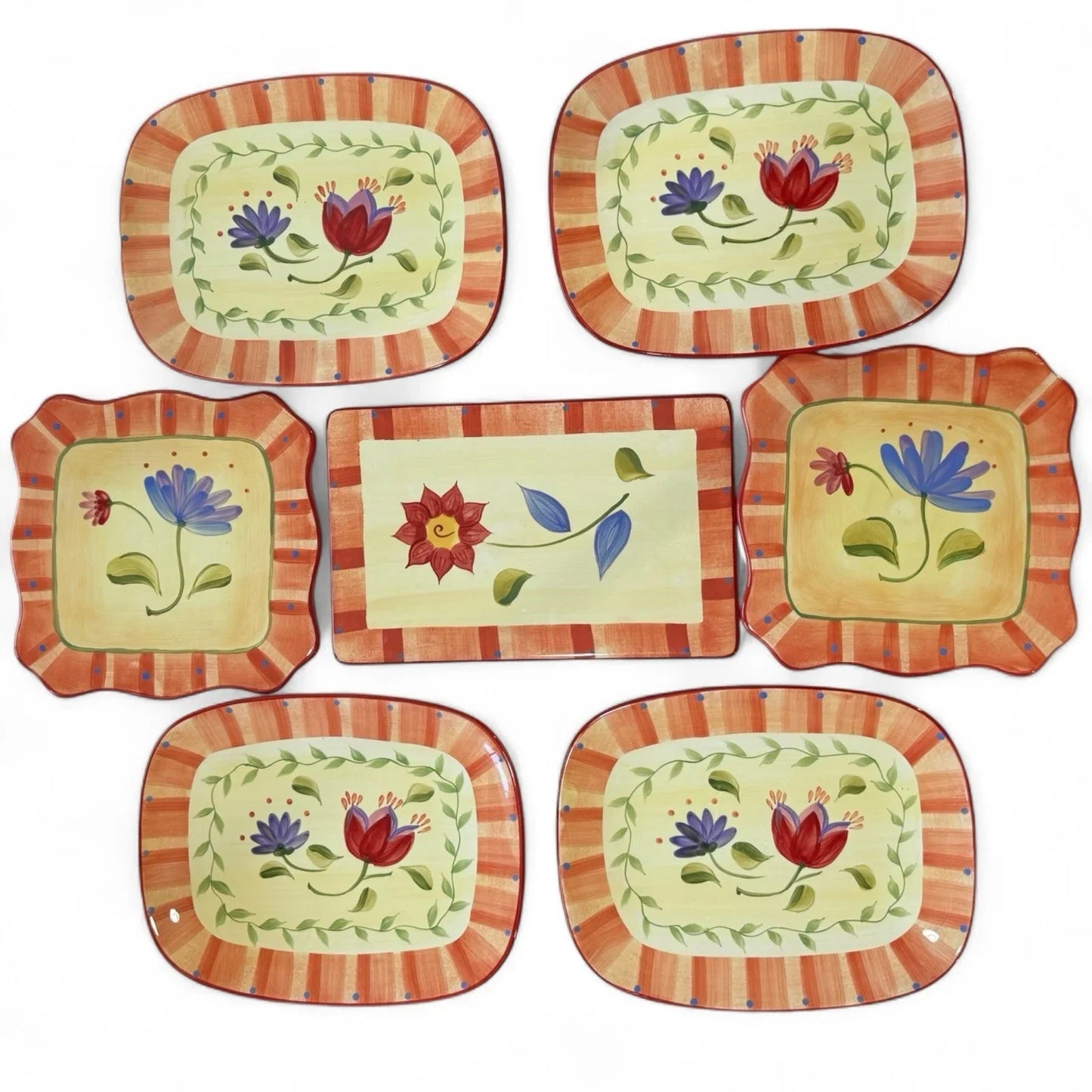 Pfaltzgraff Napoli 7 Piece Dinnerware Entertaining Place Settings Plates Trivets - Trendiez U ♥ 