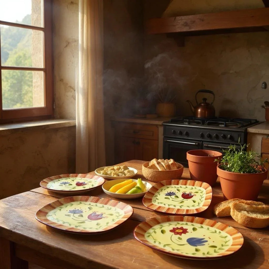Pfaltzgraff Napoli 7 Piece Dinnerware Entertaining Place Settings Plates Trivets - Trendiez U ♥ 