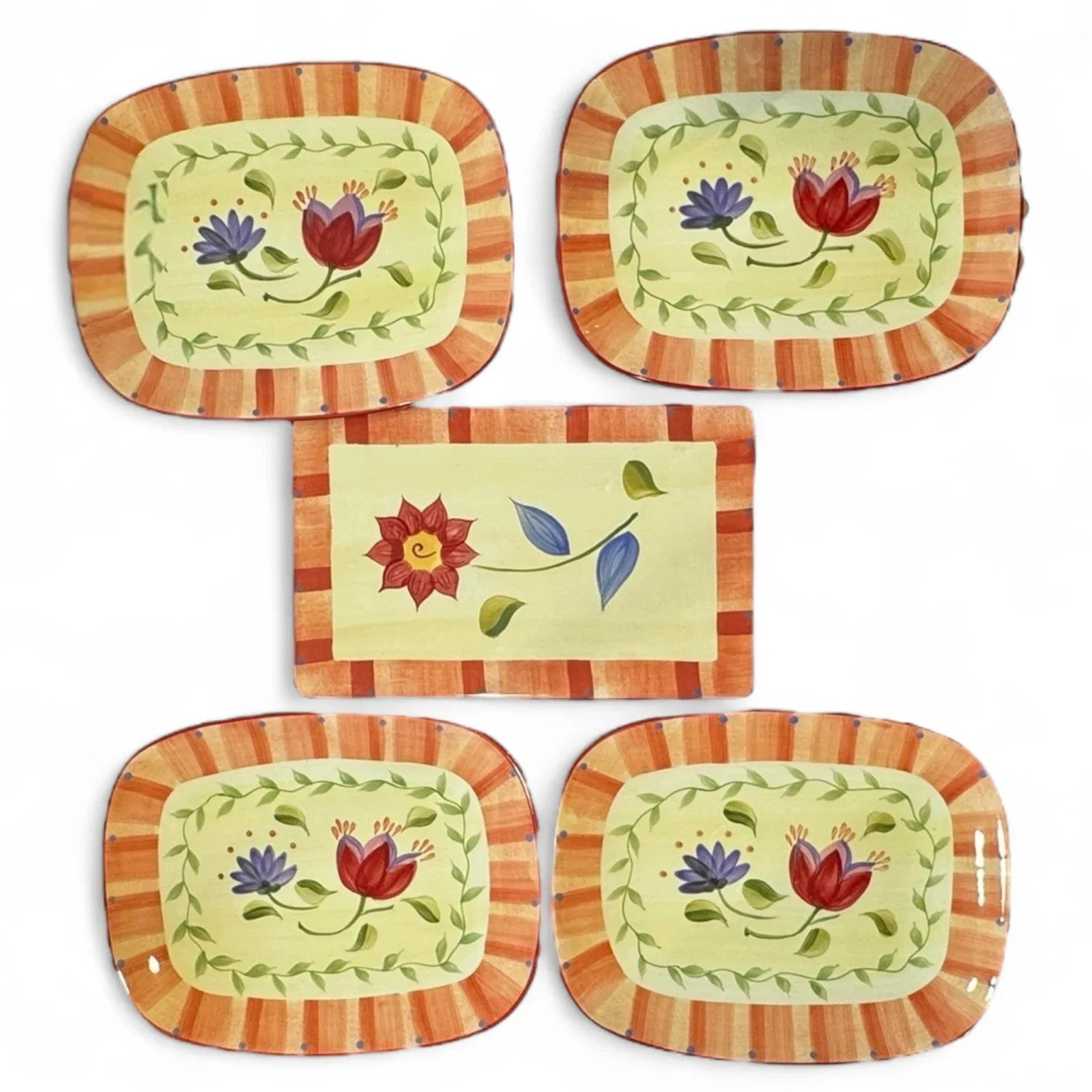 Pfaltzgraff Napoli 7 Piece Dinnerware Entertaining Place Settings Plates Trivets - Trendiez U ♥ 
