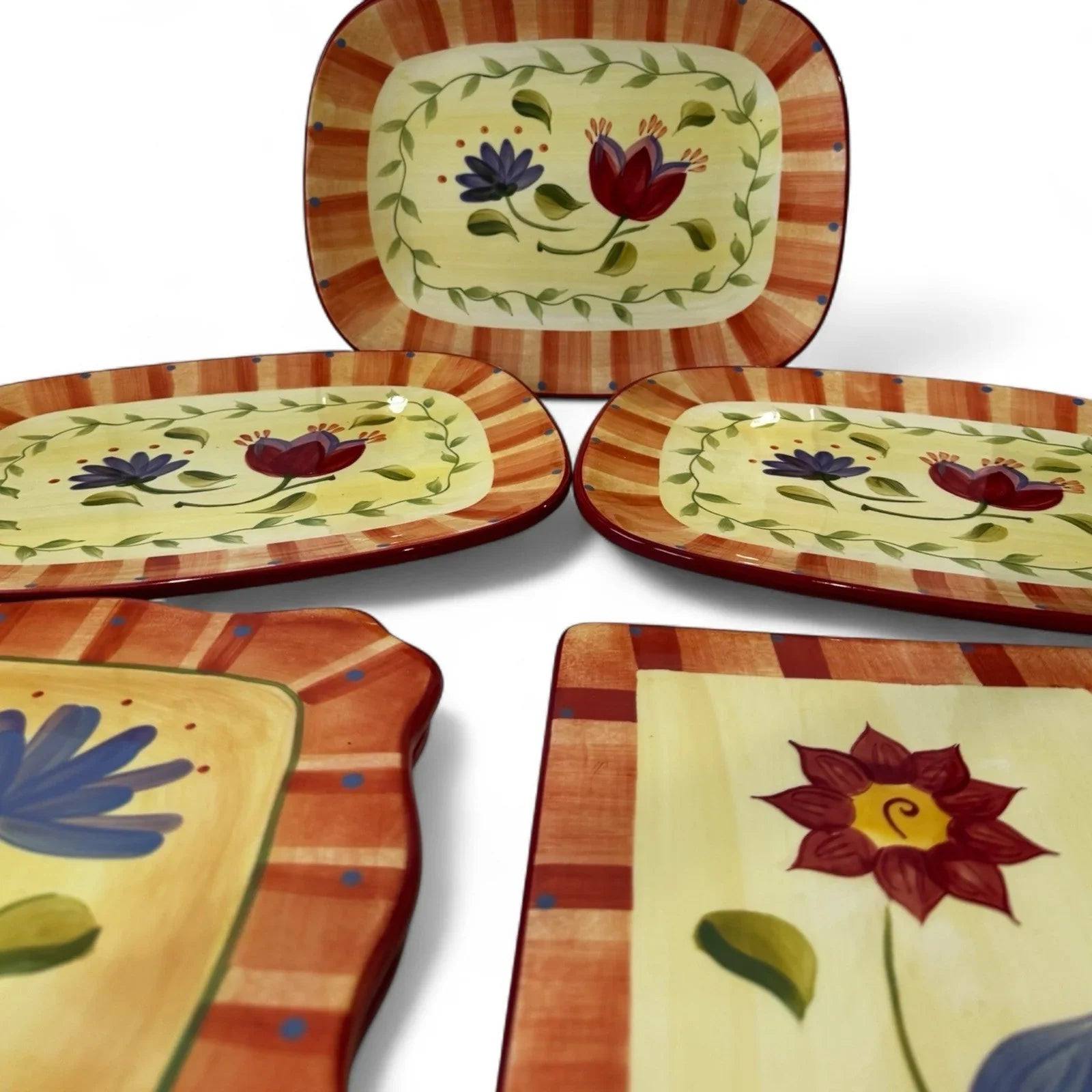 Pfaltzgraff Napoli 7 Piece Dinnerware Entertaining Place Settings Plates Trivets - Trendiez U ♥ 
