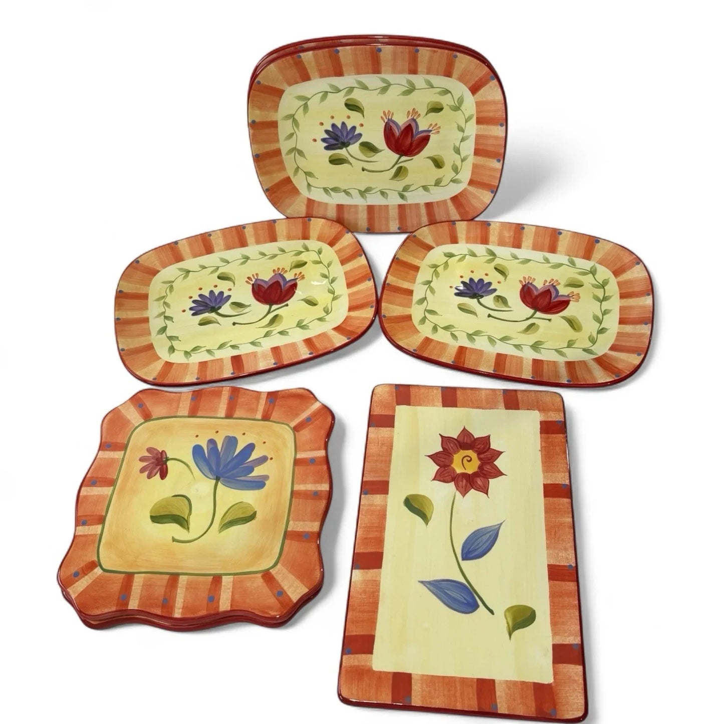 Pfaltzgraff Napoli 7 Piece Dinnerware Entertaining Place Settings Plates Trivets - Trendiez U ♥ 