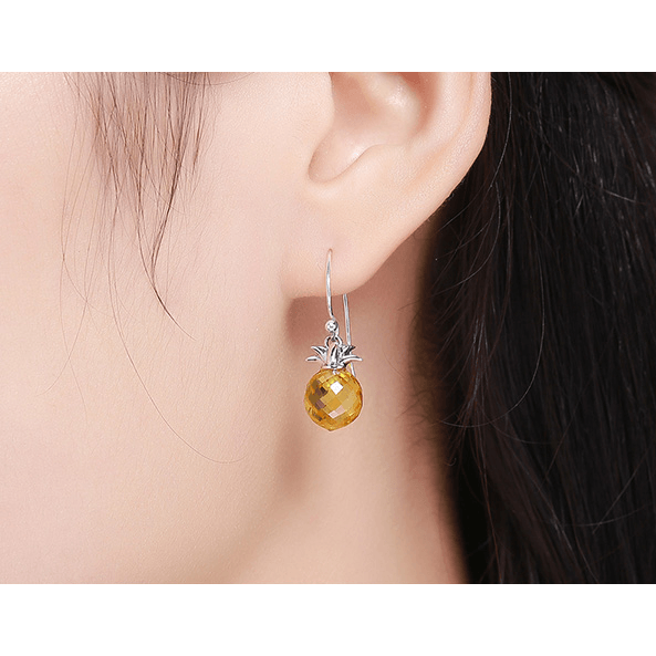 Pineapple Drops Sterling Silver Earrings - Trendiez U ♥ 