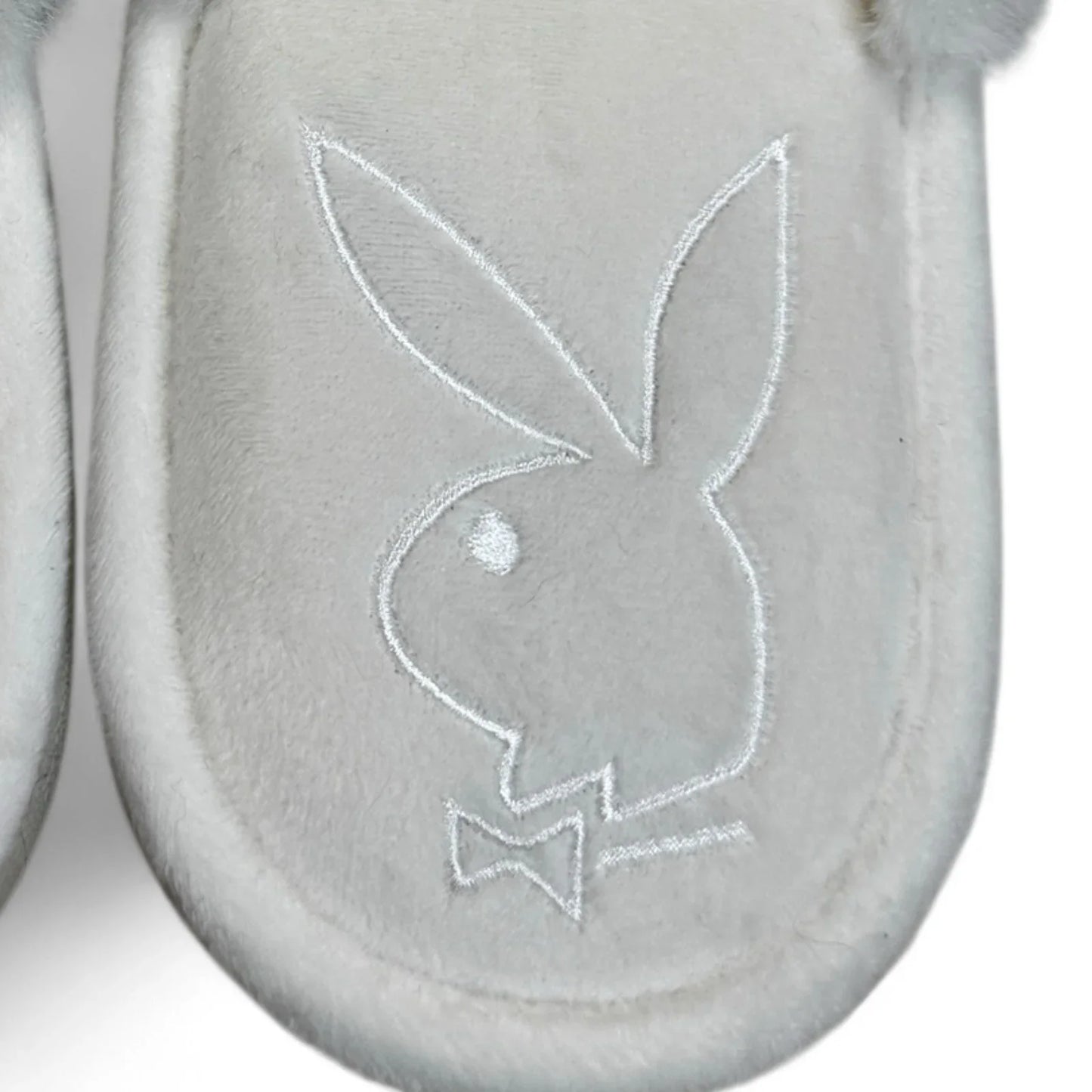 Playboy Pink & White Slippers Memory F Indoor/outdoor Soles Women's Sz 9.5-10.5 - Trendiez U ♥ 