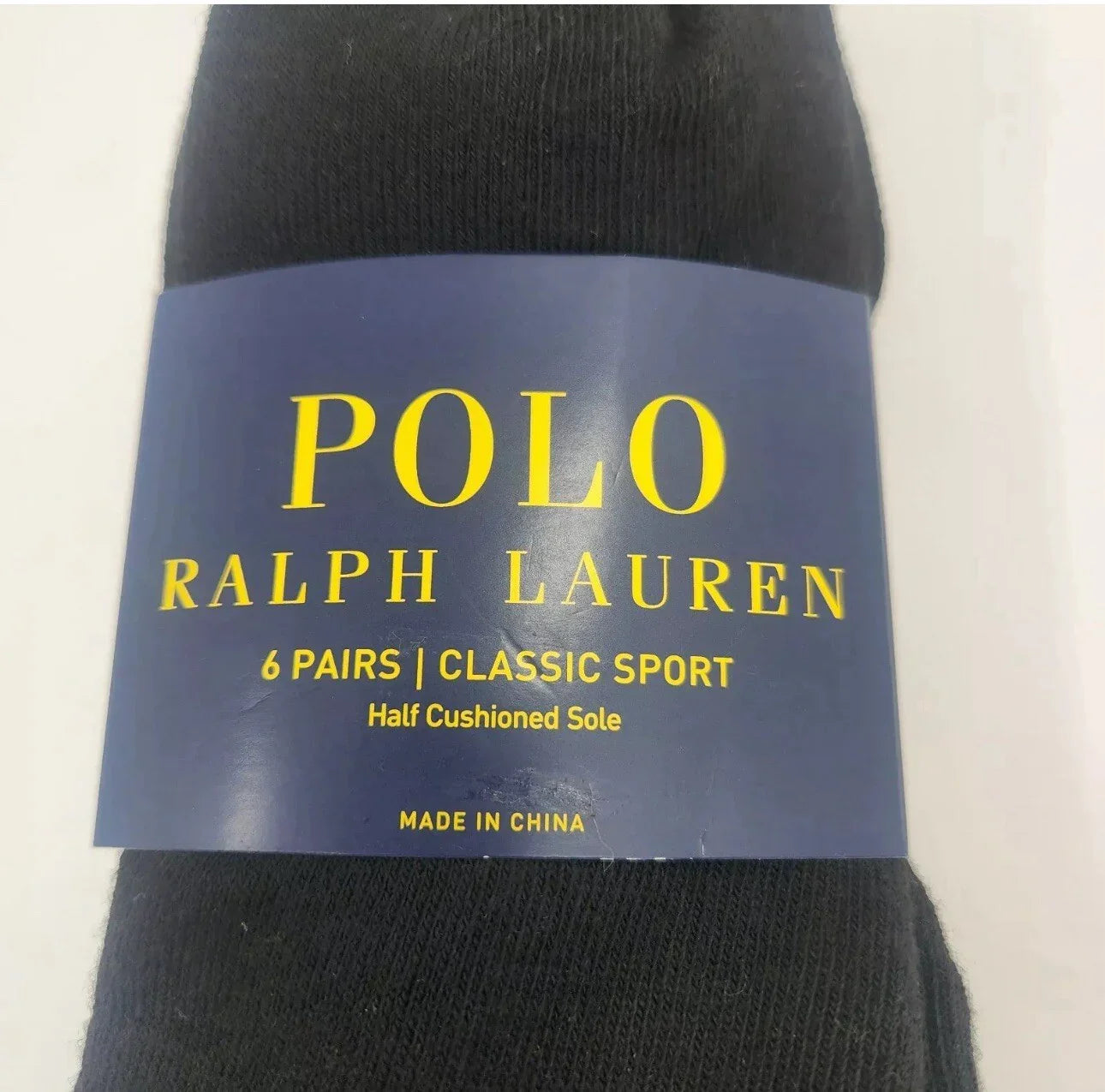 Polo Ralph Lauren 6-Pair Quarter Crew Black Socks Gray Pony Men's Size 10-13 - Trendiez U ♥ 