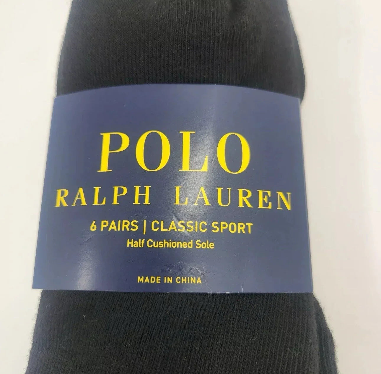 Polo Ralph Lauren 6-Pair Quarter Crew Black Socks Gray Pony Men's Size 10-13 - Trendiez U ♥ 