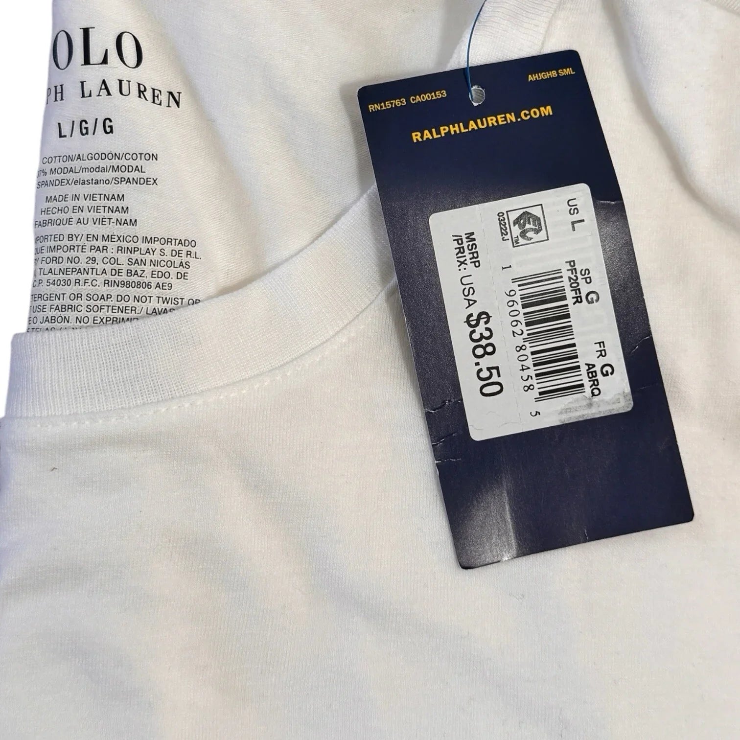 Polo Ralph Lauren Men’s Big & Tall Classic Fit Sleep T-Shirt White Men’s Large - Trendiez U ♥ 