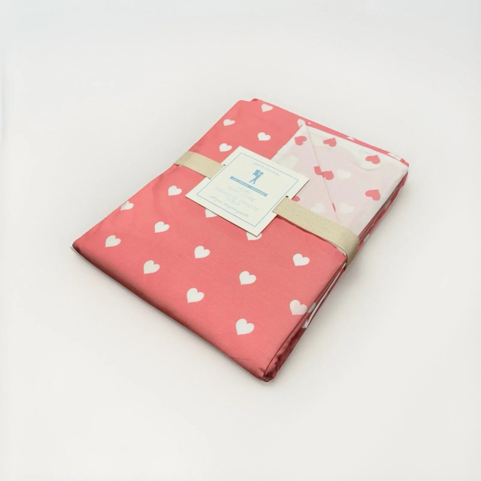 Pottery Barn Kids Organic Cotton Full/Queen Duvet Pink/White Hearts Bed - Trendiez U ♥ 