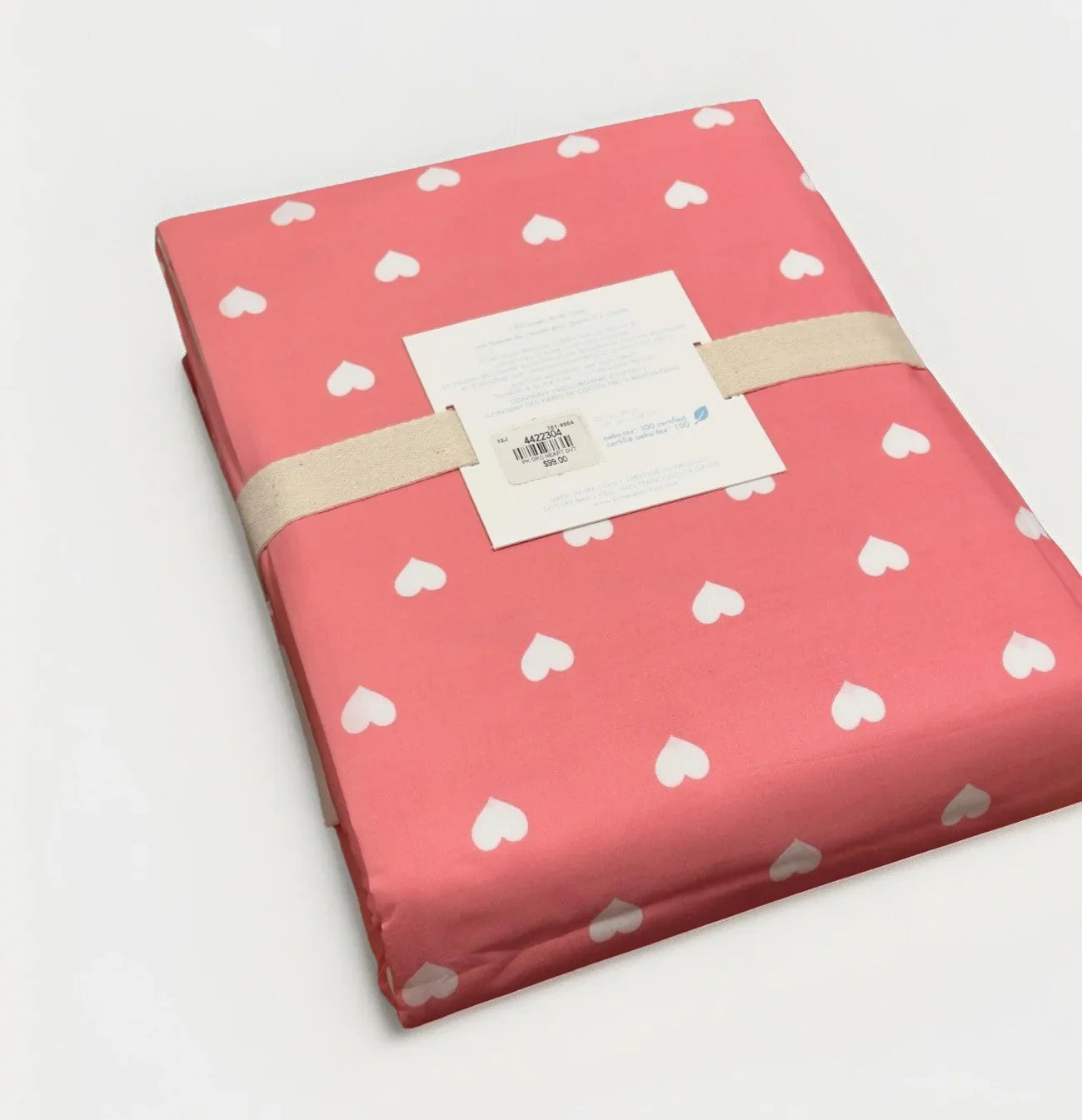 Pottery Barn Kids Organic Cotton Full/Queen Duvet Pink/White Hearts Bed - Trendiez U ♥ 