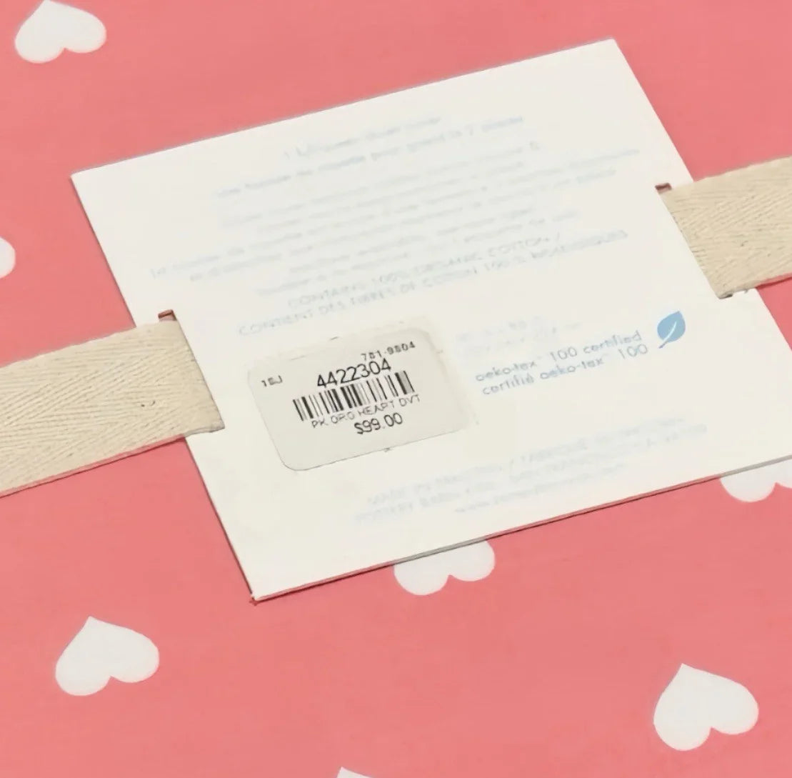 Pottery Barn Kids Organic Cotton Percale Full/Queen Duvet White Coral Pink Heart - Trendiez U ♥ 