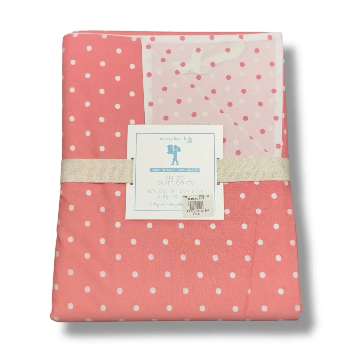Pottery Barn Kids Pink Dot Duvet Cover Full/Queen Organic Cotton Blanket Bed - Trendiez U ♥ 