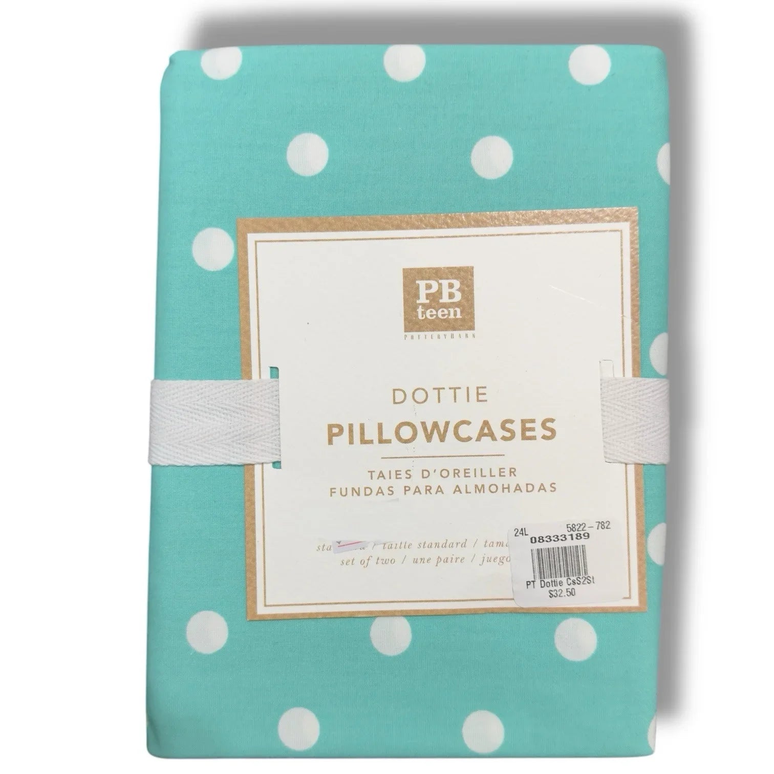 Pottery Barn PB Teen Duvet + 4 Standard Pillow Cases Dottie Turquoise Cotton - Trendiez U ♥ 