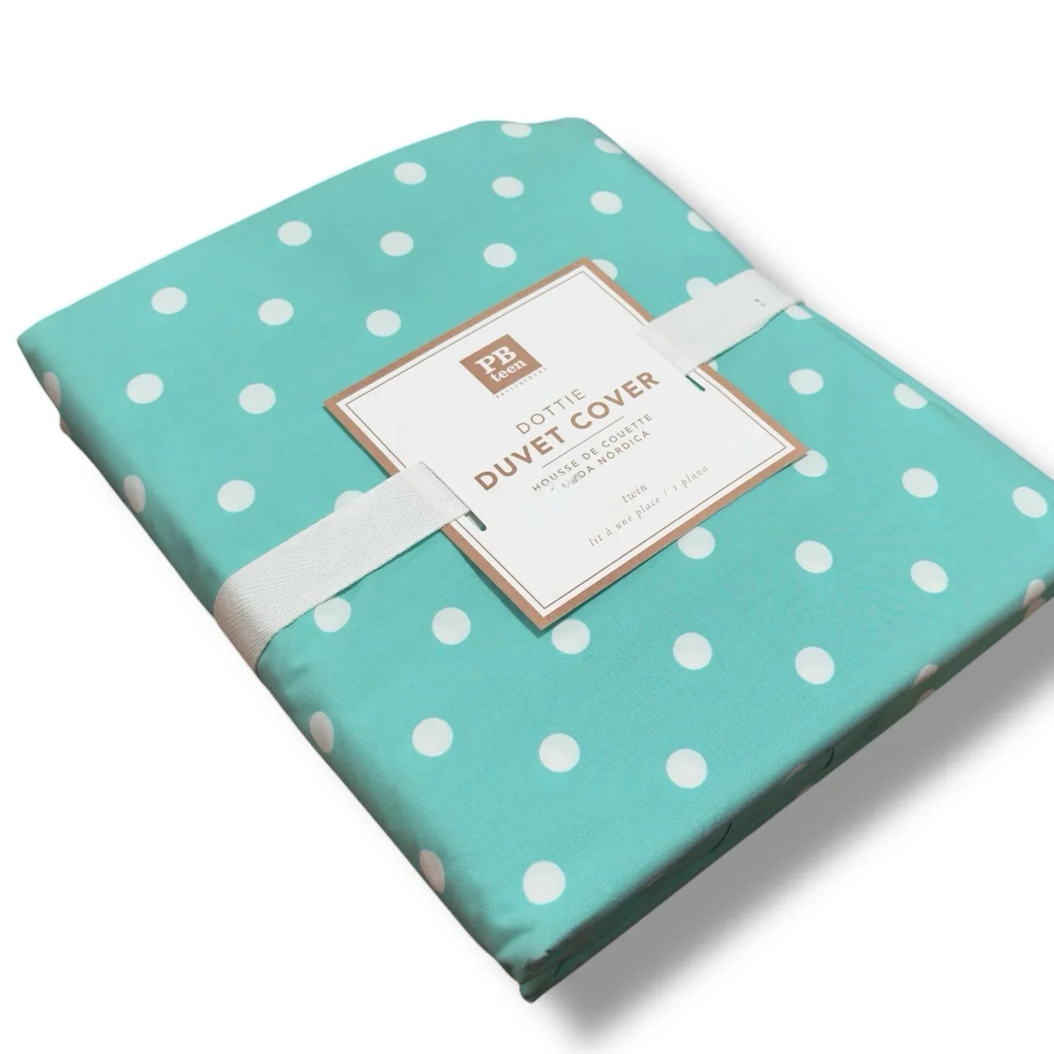 Pottery Barn PB Teen Duvet + 4 Standard Pillow Cases Dottie Turquoise Cotton - Trendiez U ♥ 