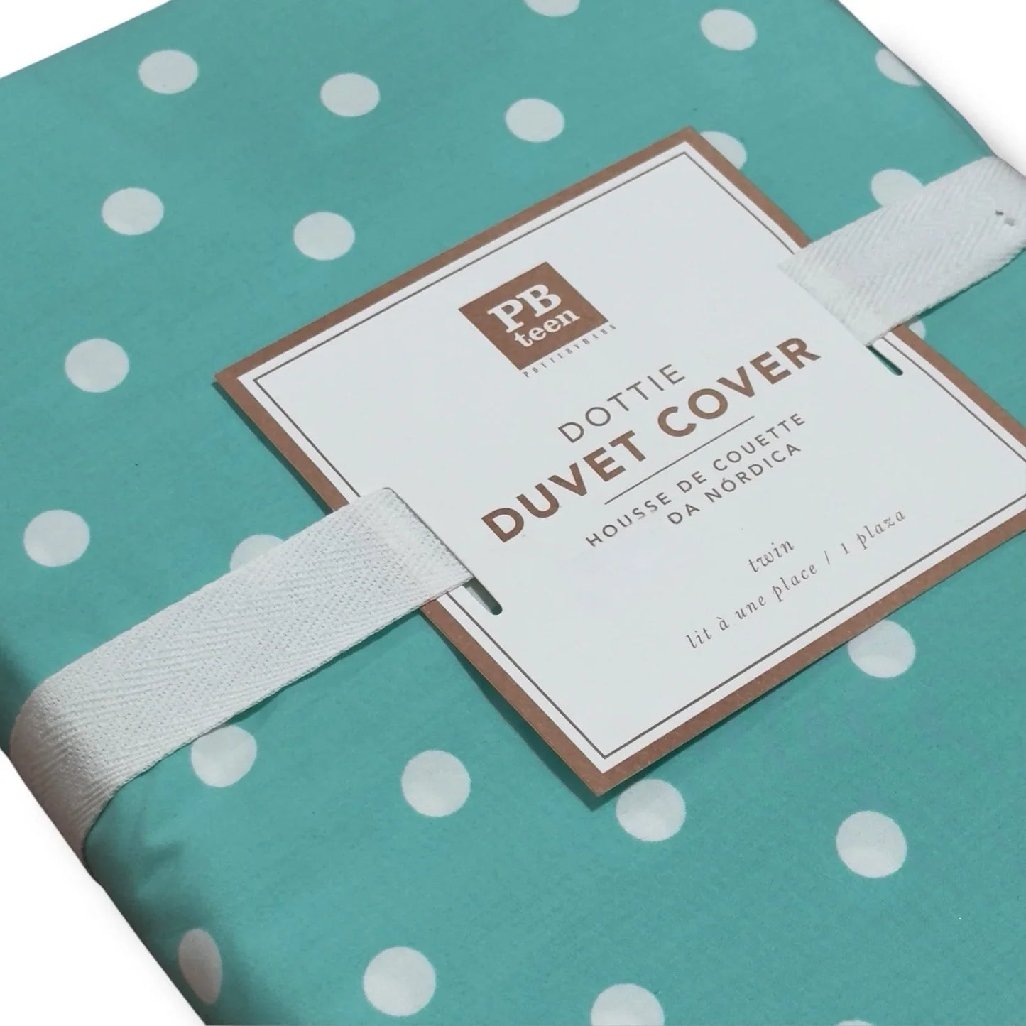 Pottery Barn PB Teen Duvet + 4 Standard Pillow Cases Dottie Turquoise Cotton - Trendiez U ♥ 