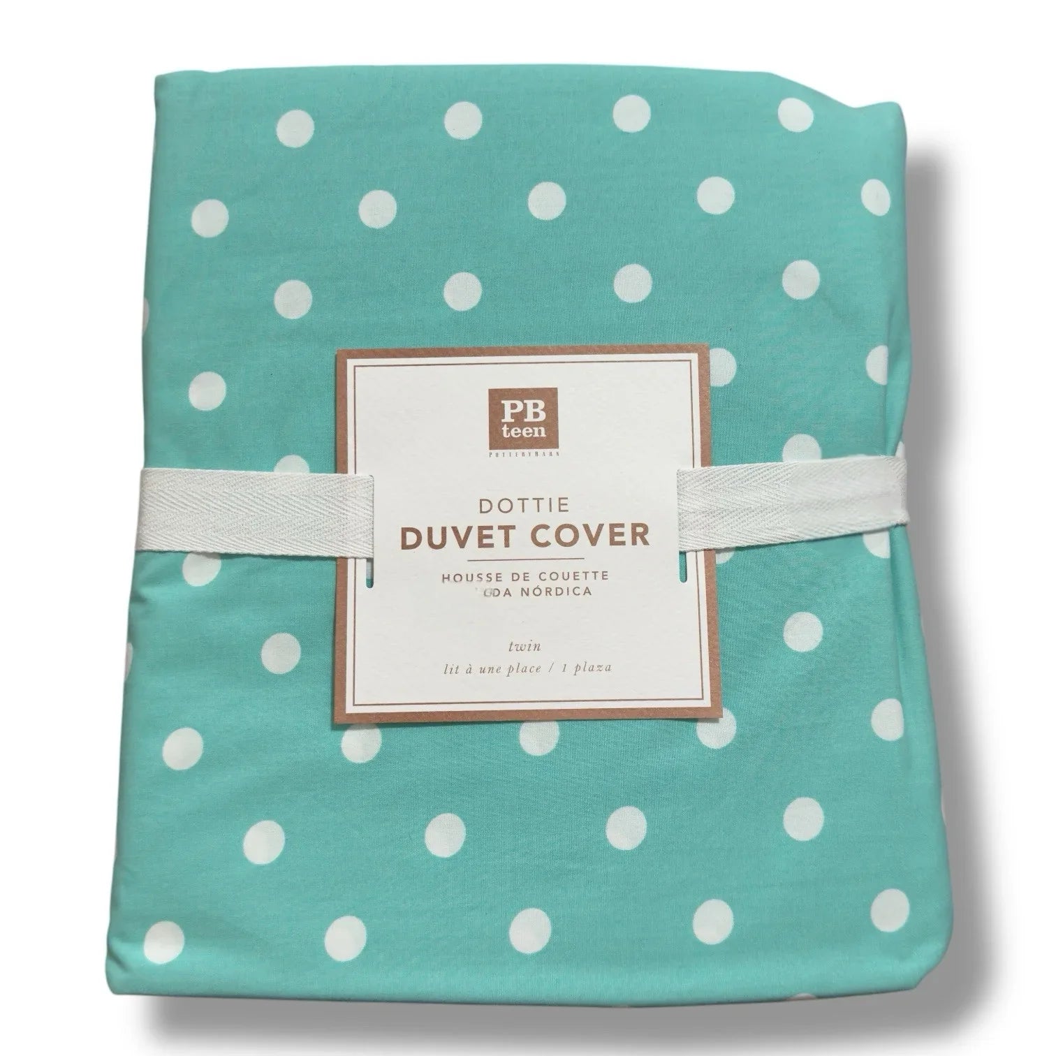 Pottery Barn PB Teen Duvet + 4 Standard Pillow Cases Dottie Turquoise Cotton - Trendiez U ♥ 