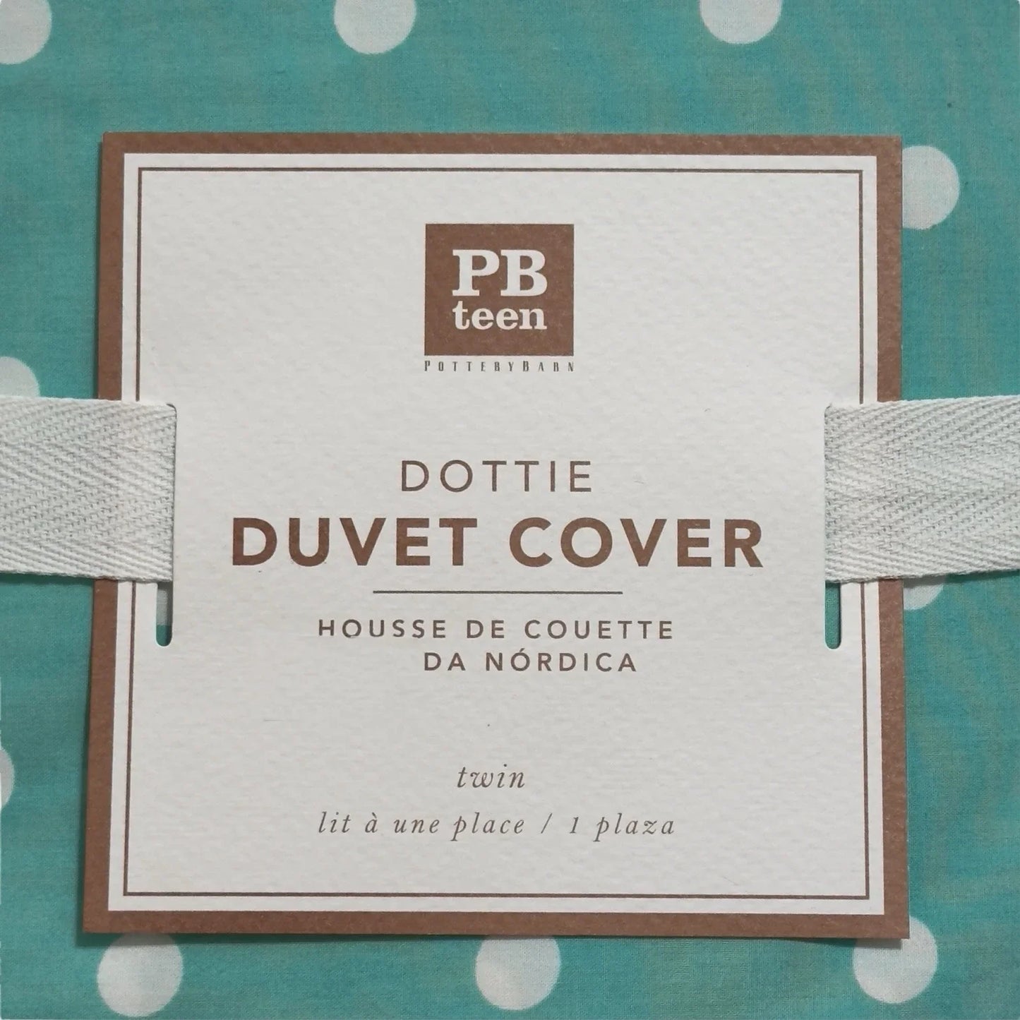 Pottery Barn PB Teen Duvet + 4 Standard Pillow Cases Dottie Turquoise Cotton - Trendiez U ♥ 
