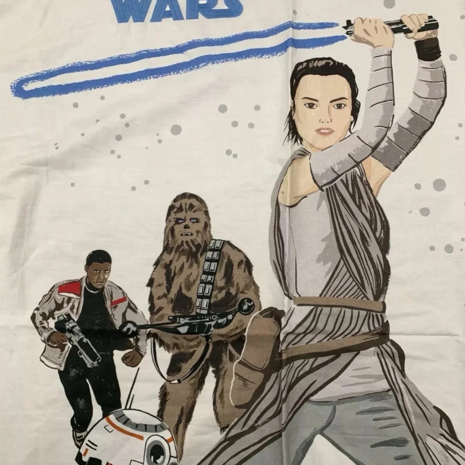 Pottery Barn Star Wars Light Side Cotton Percale Duvet Cover White Queen Bedding - Trendiez U ♥ 