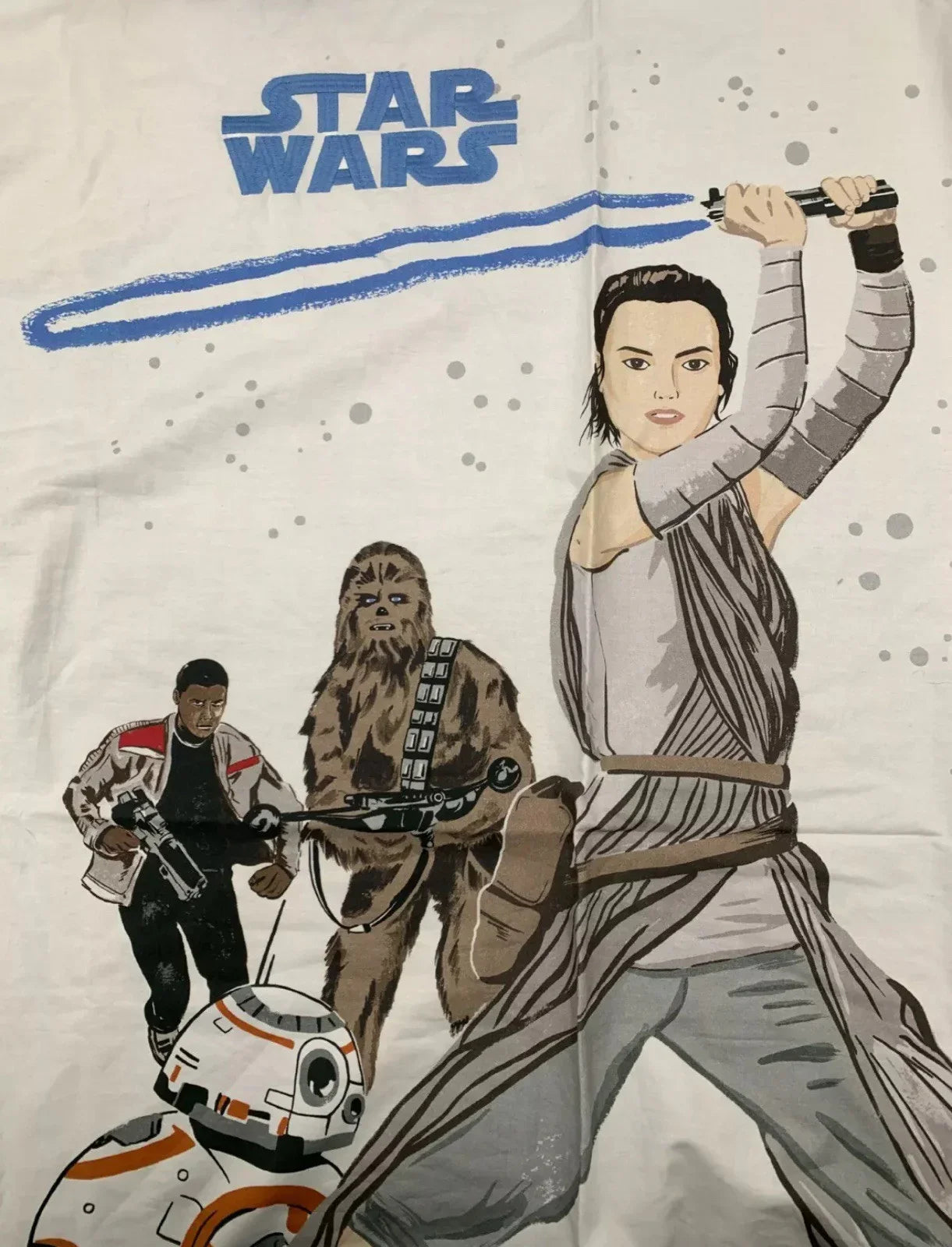 Pottery Barn Star Wars Light Side Cotton Percale Duvet Cover White Queen Bedding - Trendiez U ♥ 