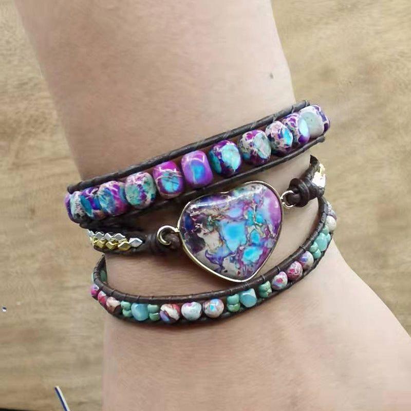 Purple Sunset Stone Bracelet - Trendiez U ♥ 