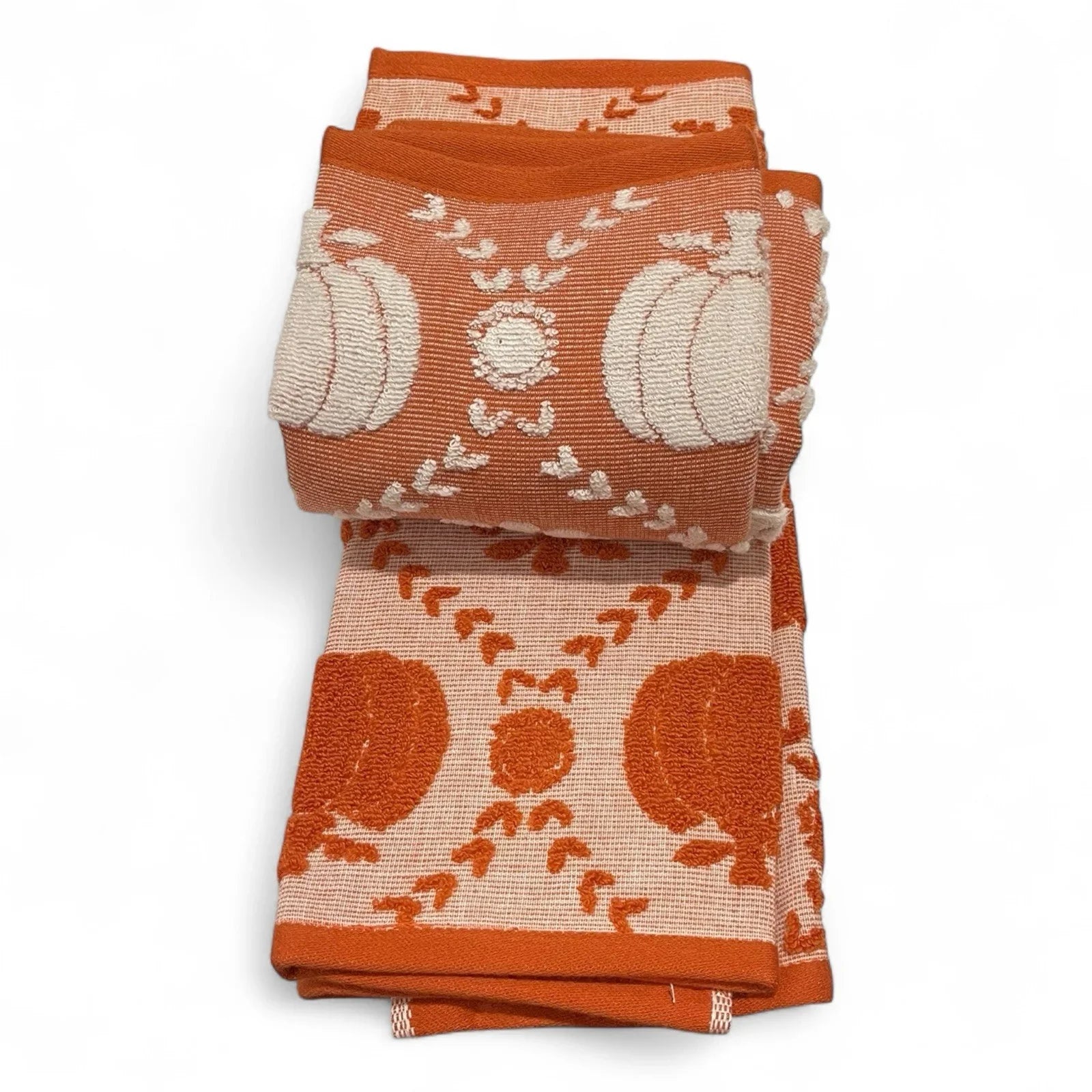 Rachel Ashwell Fall Pumpkin Farmhouse Kitchen Towel Set 3-Piece - Trendiez U ♥ 