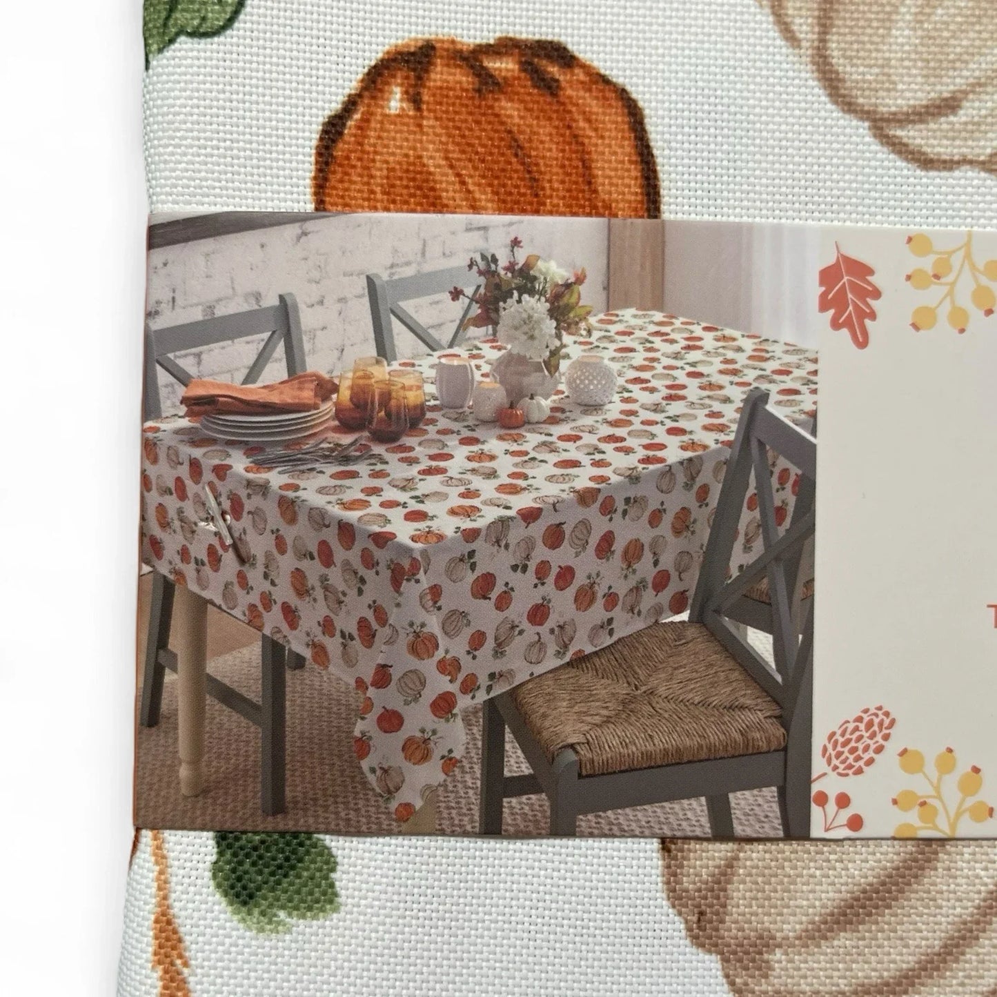 Rachel Ashwell Fall Tablecloth – 60x84” Oblong, Farmhouse Shabby Chic - Trendiez U ♥ 