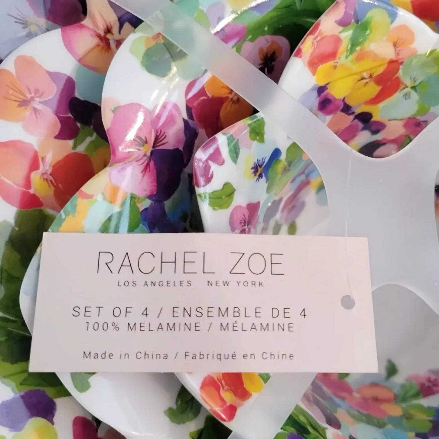 Rachel Zoe Floral Melamine Dinnerware 7pc Set- Plates & Serving Bowls - Trendiez U ♥ 