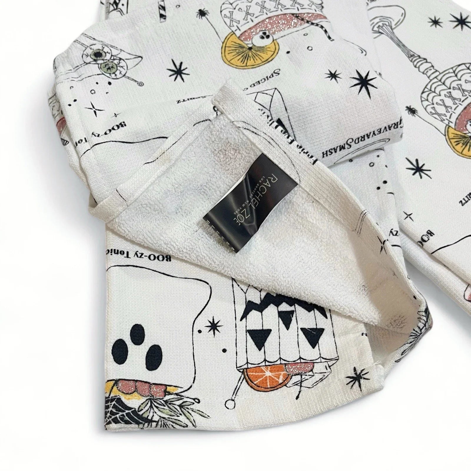 Rachel Zoe Halloween Glitter Kitchen Towel Set of 2 Summerween - Trendiez U ♥ 