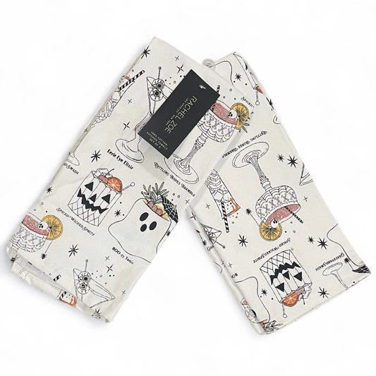 Rachel Zoe Halloween Glitter Kitchen Towel Set of 2 Summerween - Trendiez U ♥ 