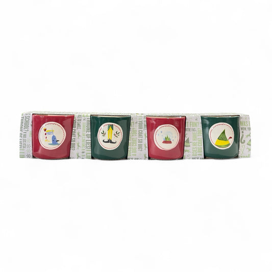 Rae Dunn ELF Ramekin 4pc Red/Green Double Sided Ceramic 8oz Christmas Farmhouse - Trendiez U ♥ 