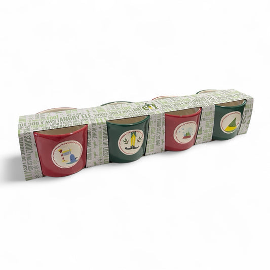 Rae Dunn ELF Ramekin 4pc Red/Green Double Sided Ceramic 8oz Christmas Farmhouse - Trendiez U ♥ 