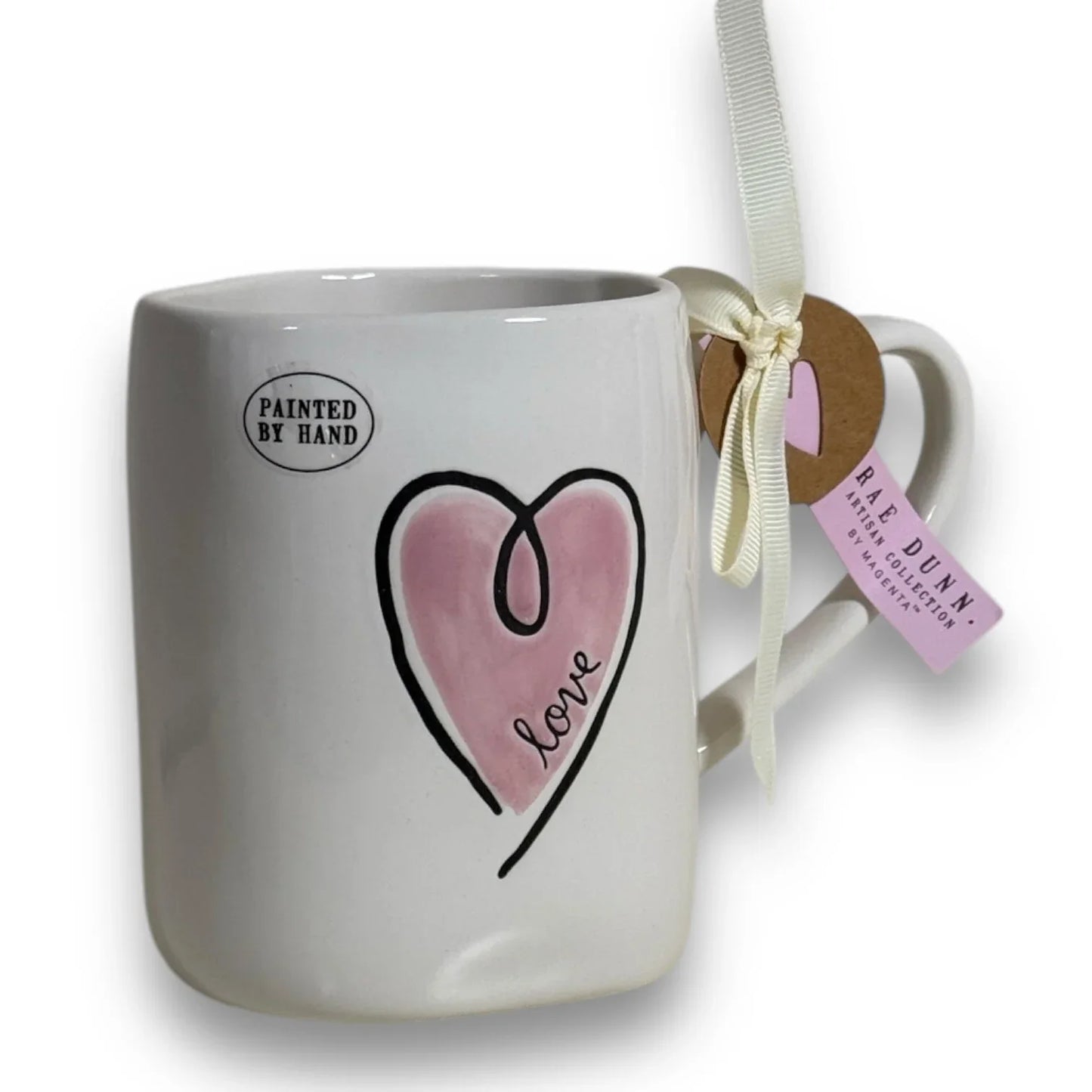 Rae Dunn LOVE Valentine's Day Pink Heart Tea Coffee Mug Cup New - Trendiez U ♥ 