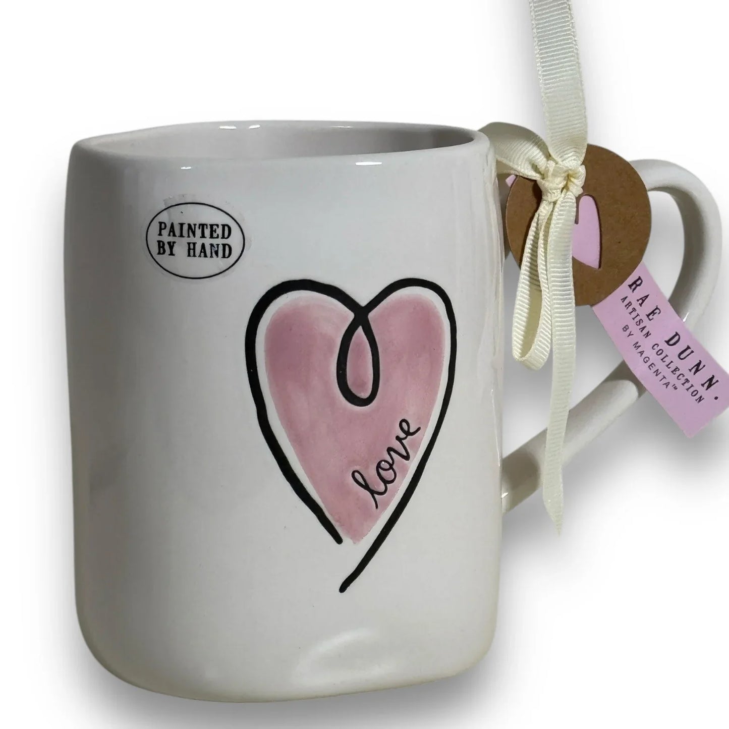 Rae Dunn LOVE Valentine's Day Pink Heart Tea Coffee Mug Cup New - Trendiez U ♥ 