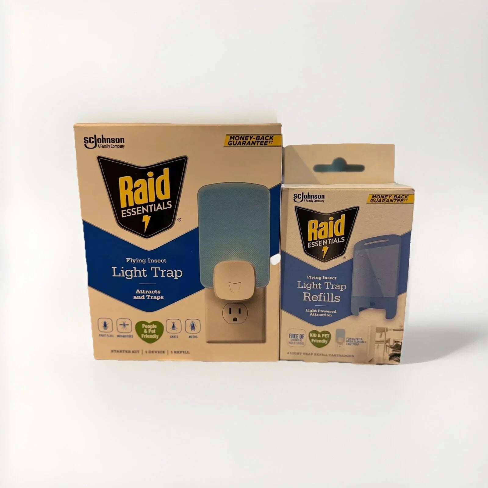 RAID Essentials Flying Insect Light Trap Starter Kit 1 Device 2 Refills - Trendiez U ♥ 
