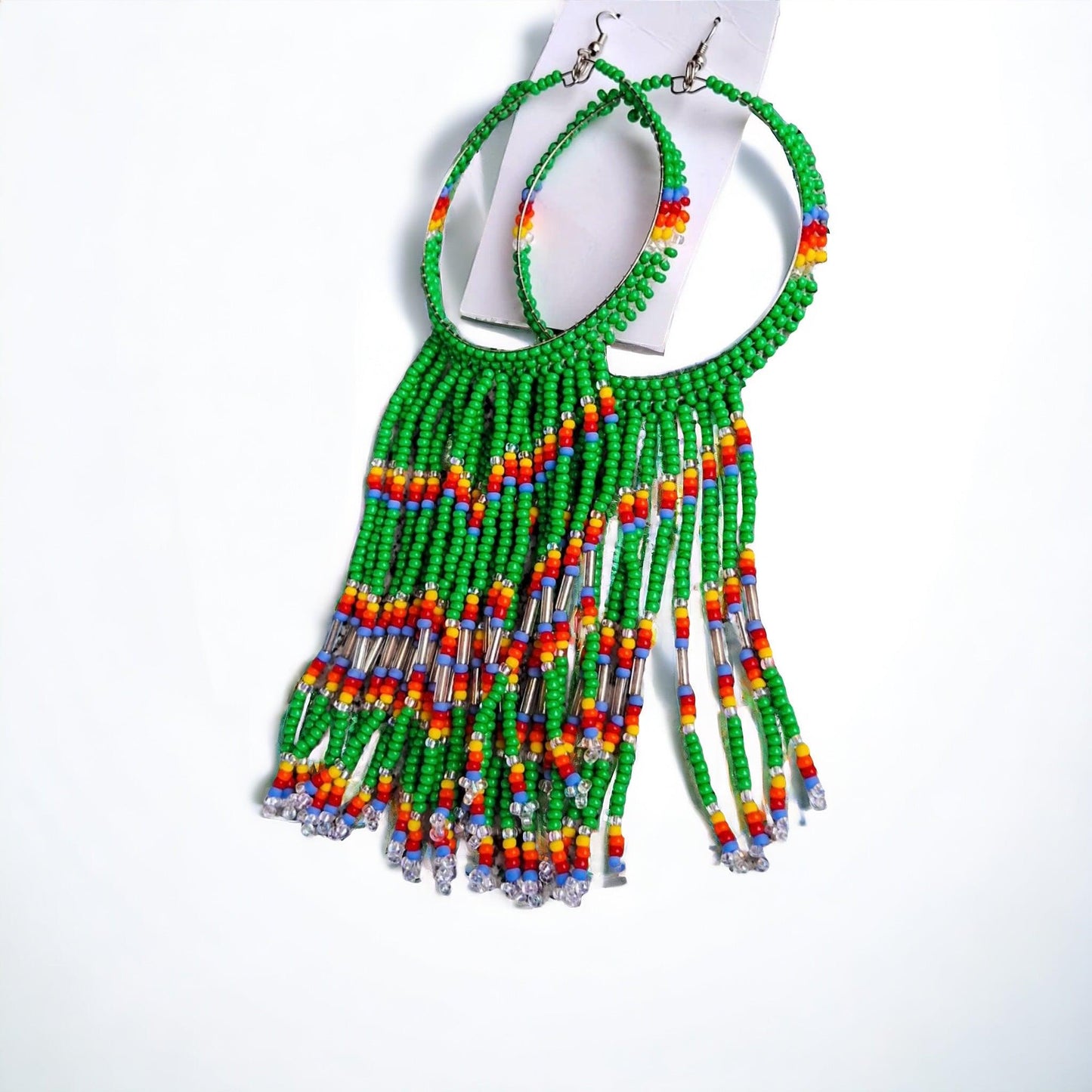 Rainforest Beaded Fringe Earrings - Trendiez U ♥ 