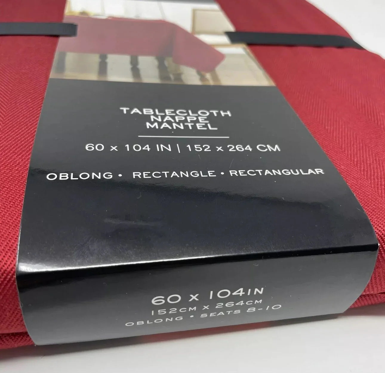 Ralph Lauren Deep Red Tablecloth 60x104 Nappe Mantel,Rectangle Elegant Oblong - Trendiez U ♥ 