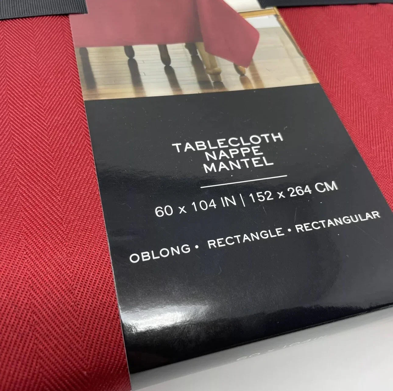 Ralph Lauren Deep Red Tablecloth 60x104 Nappe Mantel,Rectangle Elegant Oblong - Trendiez U ♥ 