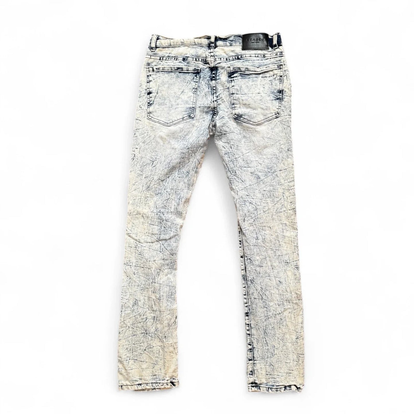 Reason Clothing Men’s Popeye Streetwear Jeans – Acid Wash Skinny Fit 34x32 - Trendiez U ♥ 