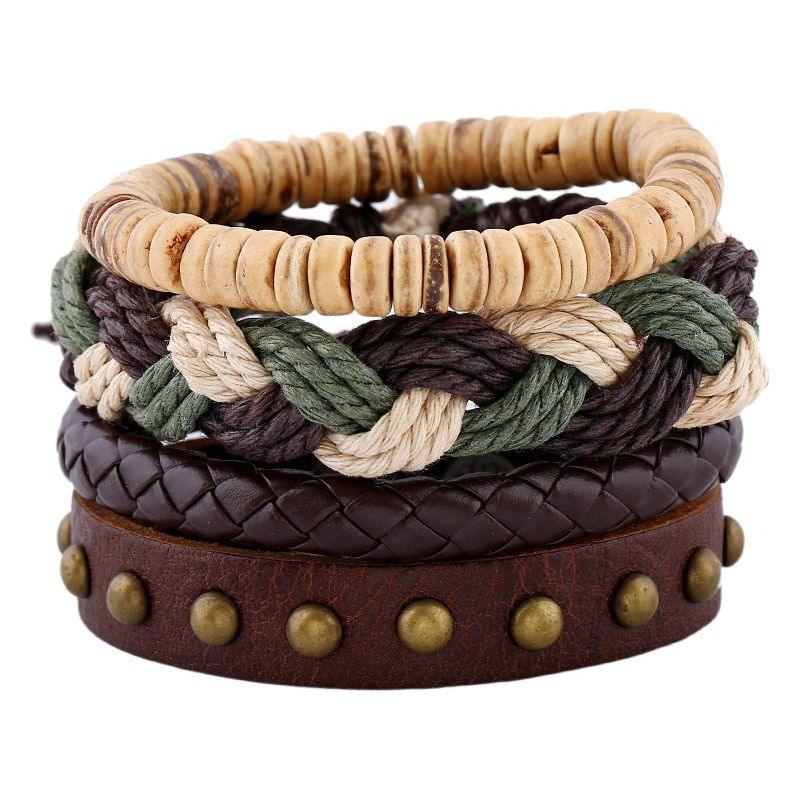 Rustic Bohemian Beaded Leather Bracelet - Trendiez U ♥ 