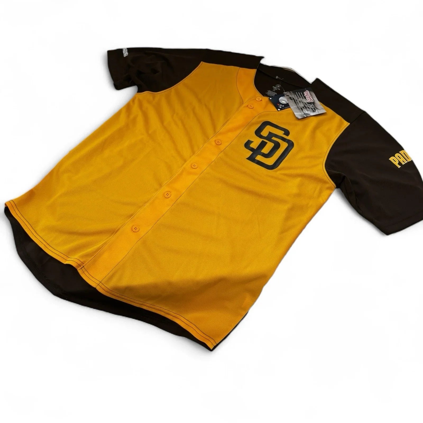 San Diego Padres Jersey Men’s Large Button up Stitches Collection NWT - Trendiez U ♥ 