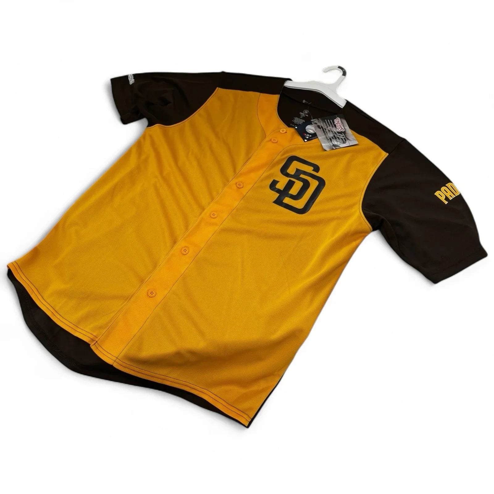 San Diego Padres Jersey Men’s Large Button up Stitches Collection NWT - Trendiez U ♥ 