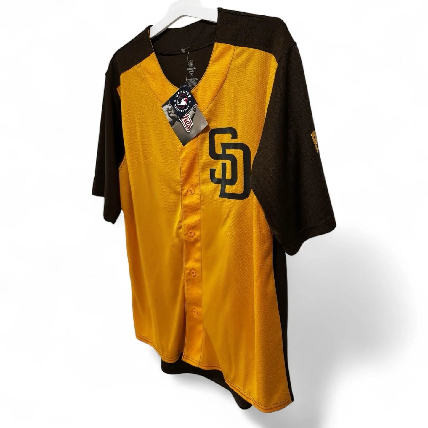 San Diego Padres Jersey Men’s Large Button up Stitches Collection NWT - Trendiez U ♥ 