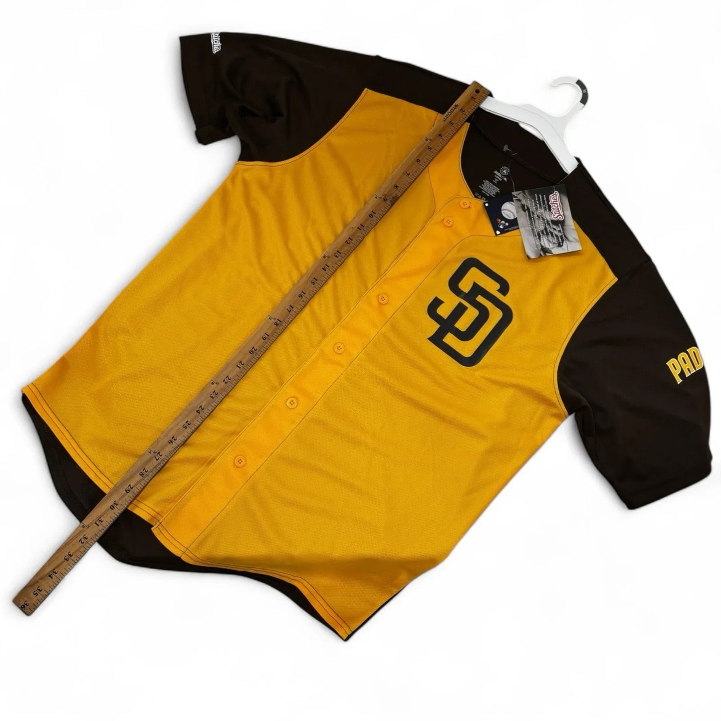 San Diego Padres Jersey Men’s Large Button up Stitches Collection NWT - Trendiez U ♥ 