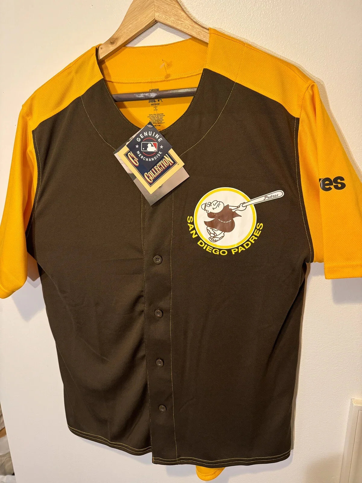 San Diego Padres Jersey Men’s Medium Cooperstown Collection Stitches NWT - Trendiez U ♥ 