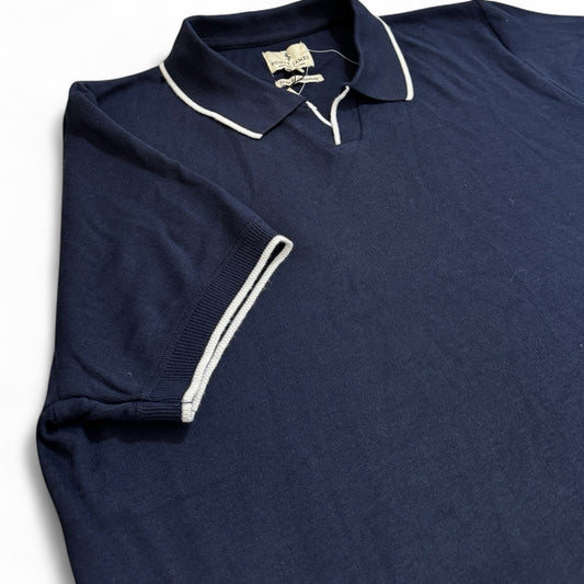 Scott James Men’s Terry Cloth Polo Shirt – Navy Blue, XL - Trendiez U ♥ 